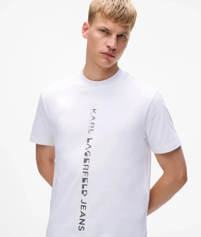 T-Shirt mit vertikalem Logo