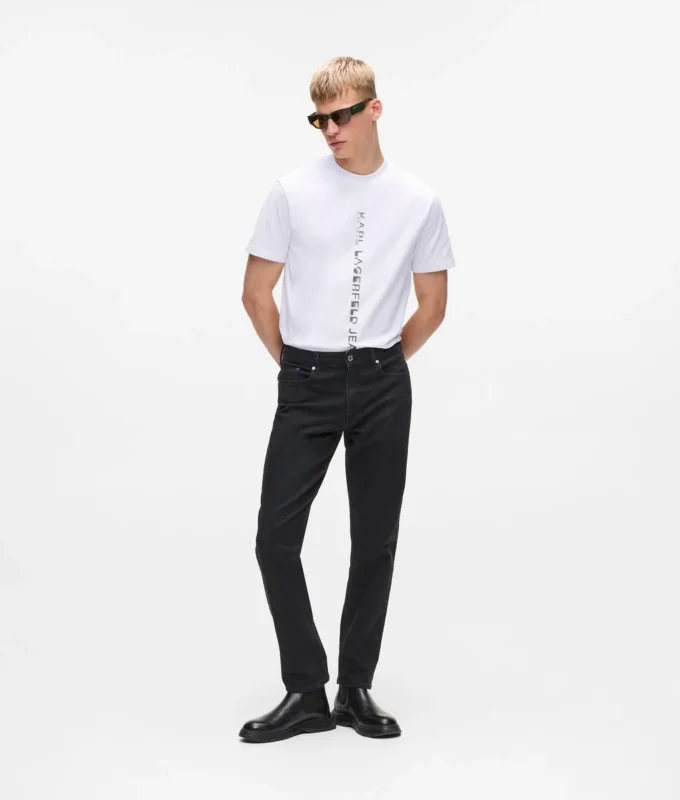 T-Shirt mit vertikalem Logo