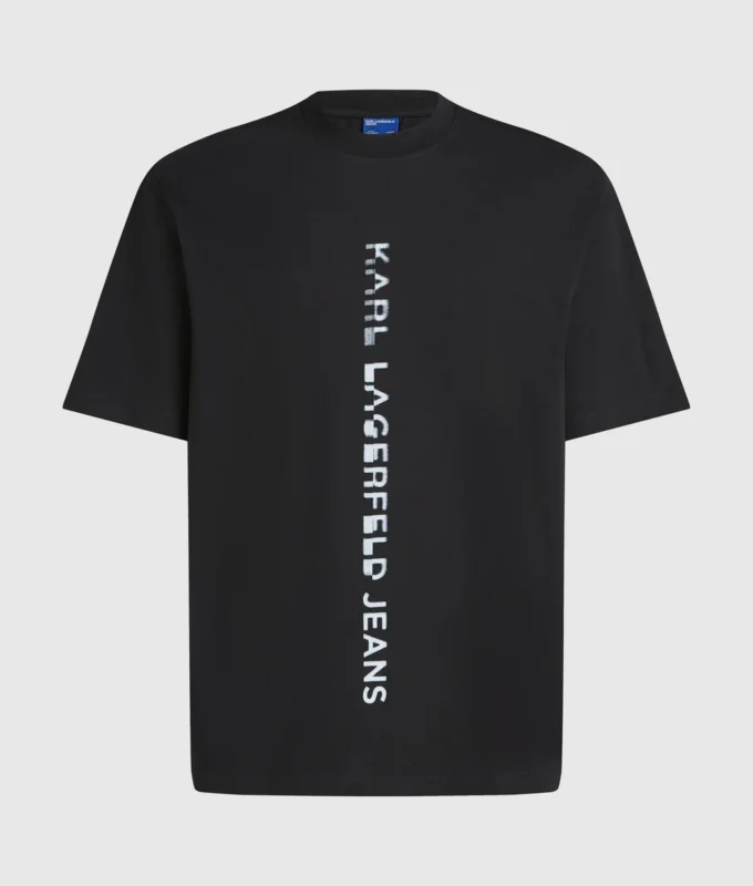 T-Shirt mit vertikalem Logo T-Shirt mit vertikalem Logo