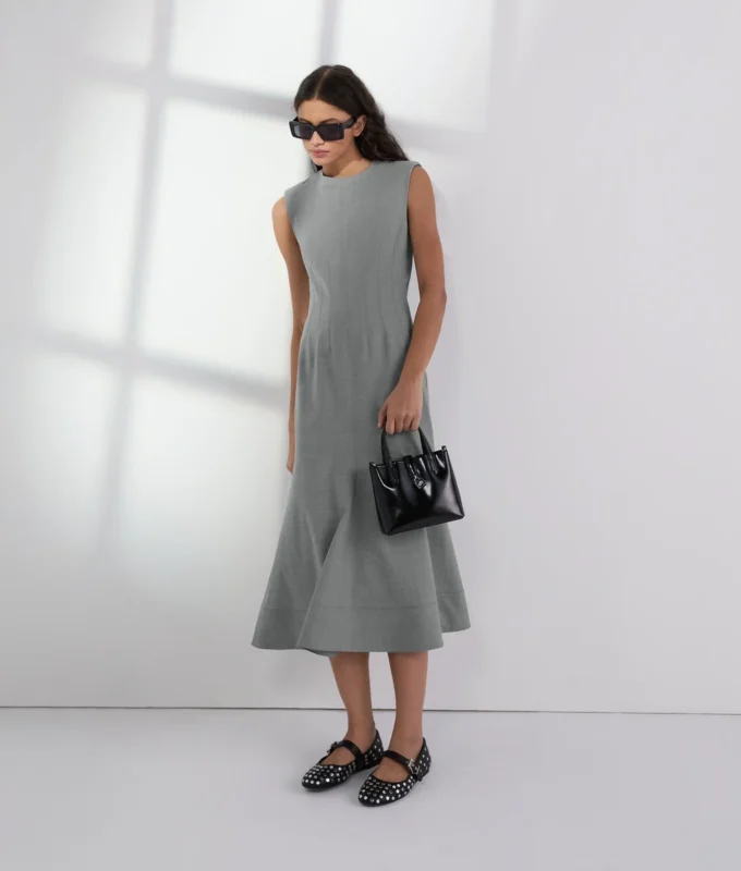 TAILORED WOOL-BLEND DRESS TAILORED WOOL-BLEND DRESS