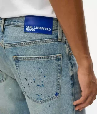 Tapered Jeans mit Farbspritzern