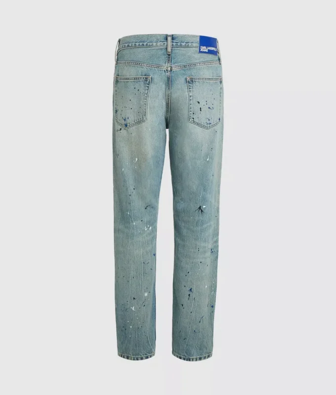 Tapered Jeans mit Farbspritzern Tapered Jeans mit Farbspritzern