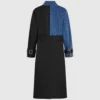 Trenchcoat mit Denim-Einsätzen Trenchcoat mit Denim-Einsätzen