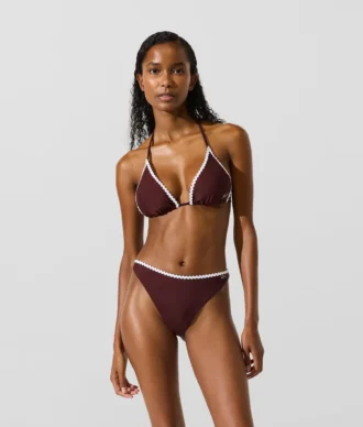 Triangel-Bikini-Oberteil mit Wellenkante