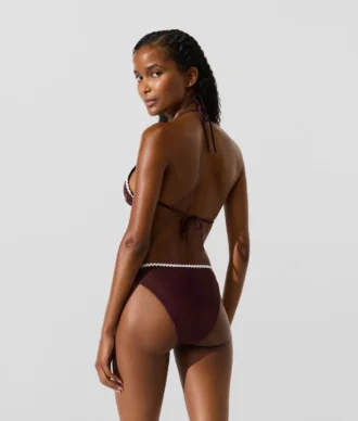 Triangel-Bikini-Oberteil mit Wellenkante