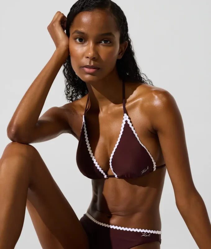 Triangel-Bikini-Oberteil mit Wellenkante Triangel-Bikini-Oberteil mit Wellenkante