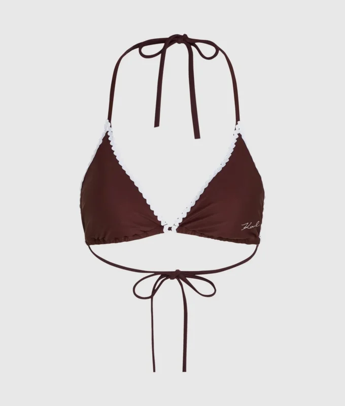 Triangel-Bikini-Oberteil mit Wellenkante Triangel-Bikini-Oberteil mit Wellenkante