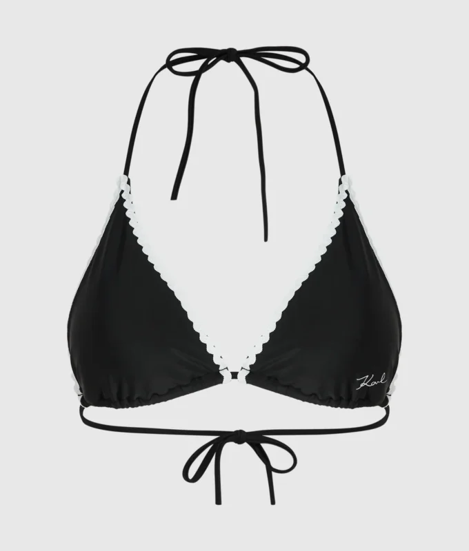 Triangel-Bikini-Oberteil mit Wellenkante Triangel-Bikini-Oberteil mit Wellenkante