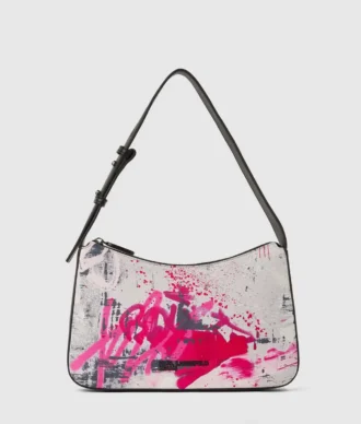 Umhängetasche mit Graffiti-Print