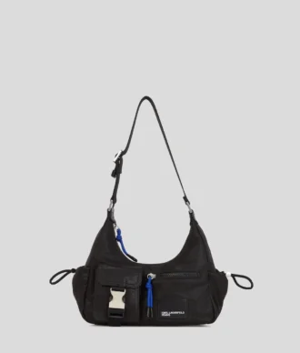 UTILITY-SCHULTERTASCHE AUS BESCHICHTETEM DENIM