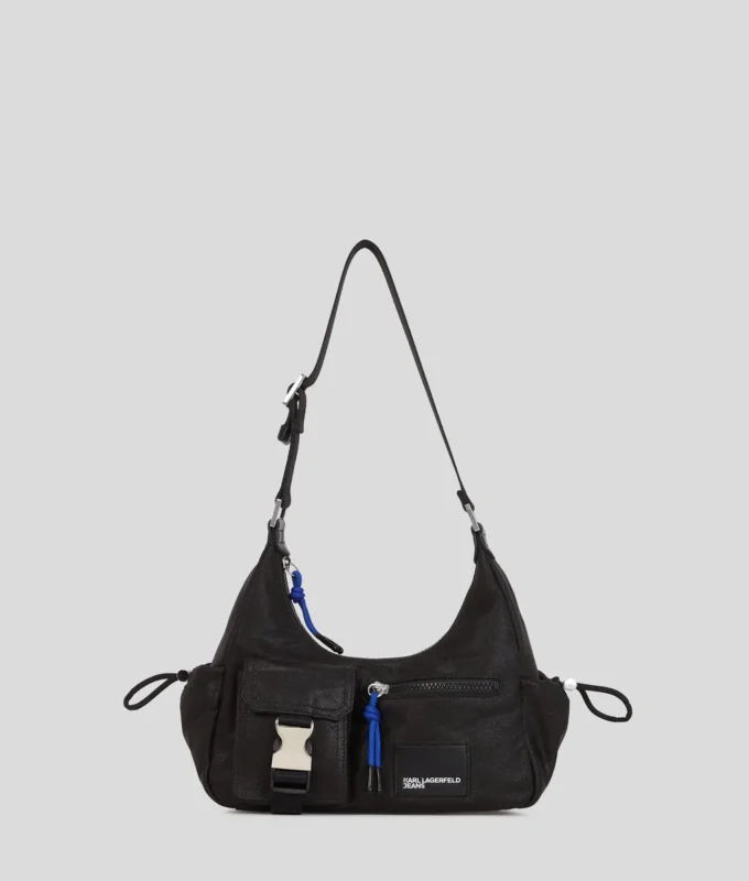 UTILITY-SCHULTERTASCHE AUS BESCHICHTETEM DENIM