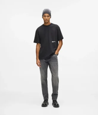 Vintage-Waschung, konisch zulaufende Jeans