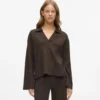 Waffel-Loungewear-Poloshirt Waffel-Loungewear-Poloshirt