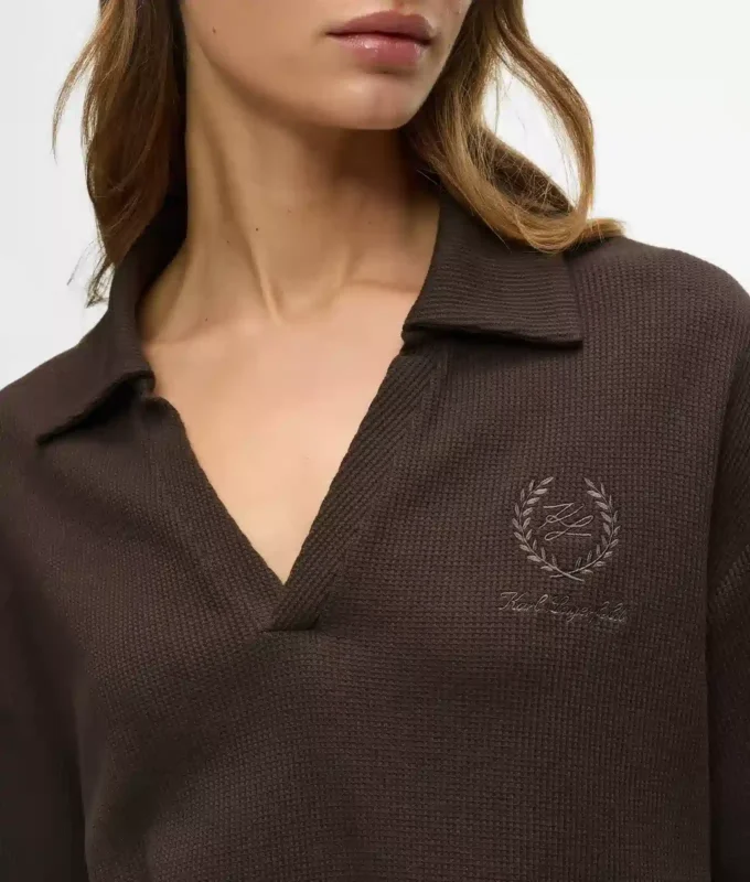 Waffel-Loungewear-Poloshirt Waffel-Loungewear-Poloshirt
