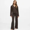 Waffel-Loungewear-Poloshirt Waffel-Loungewear-Poloshirt