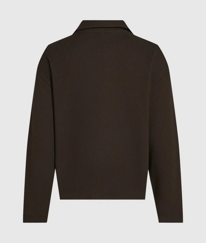 Waffel-Loungewear-Poloshirt Waffel-Loungewear-Poloshirt