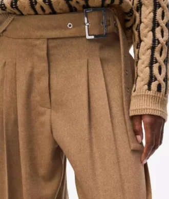 Weite Hose aus Wollmischung