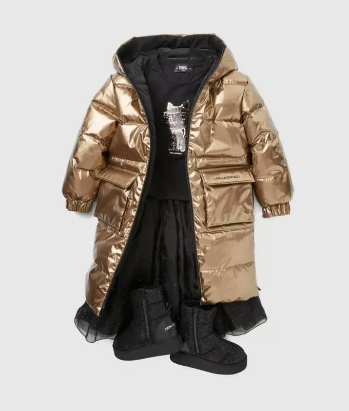 Wendbare Daunenjacke für Mädchen Wendbare Daunenjacke für Mädchen