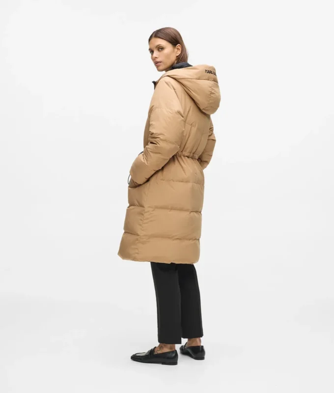 Wendbare lange Daunenjacke
