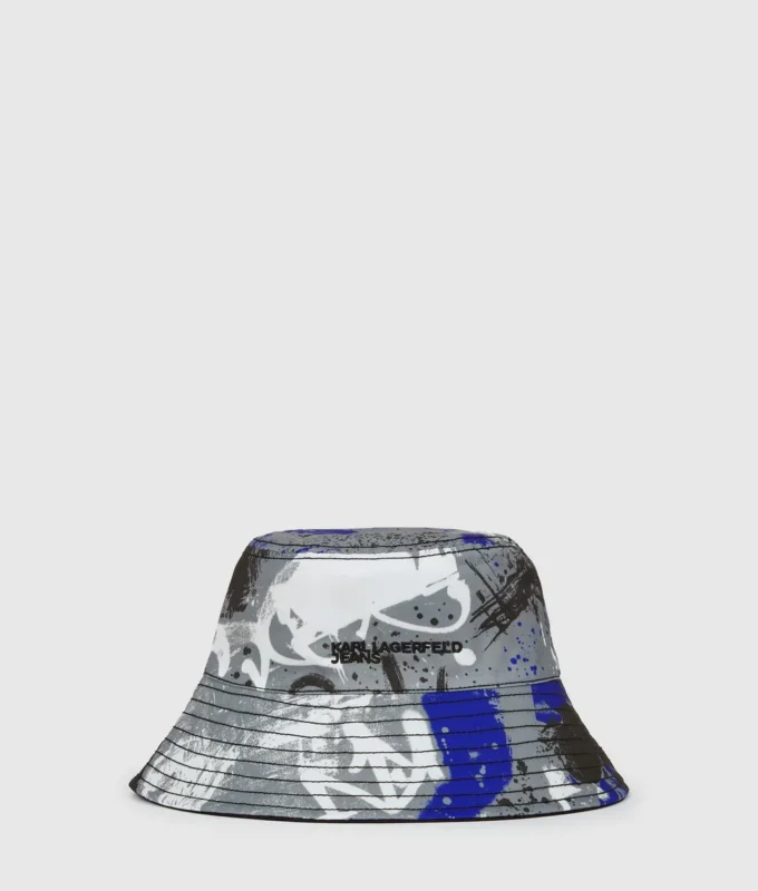 Wendbarer Graffiti-Bucket-Hat Wendbarer Graffiti-Bucket-Hat
