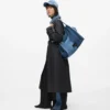 Zweifarbige Denim-Shopper