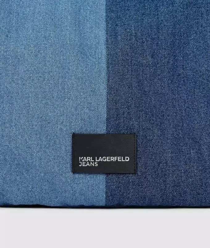 Zweifarbige Denim-Shopper