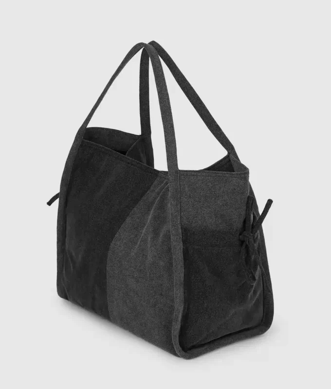 Zweifarbige Denim-Shopper
