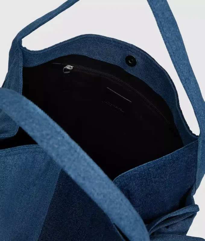 Zweifarbige Denim-Shopper