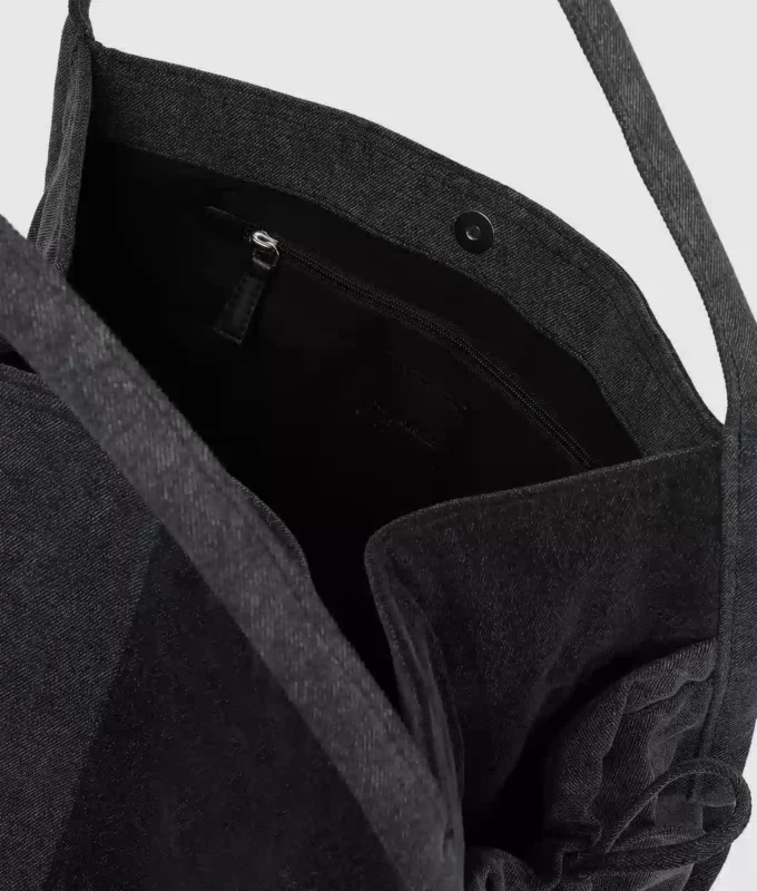 Zweifarbige Denim-Shopper