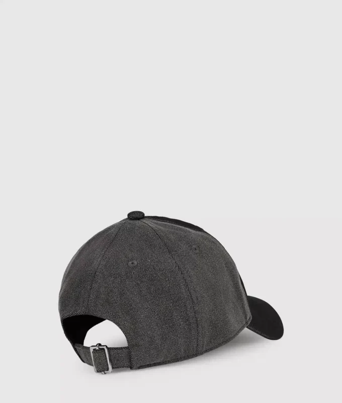 Zweifarbige dunkle Denim-Kappe