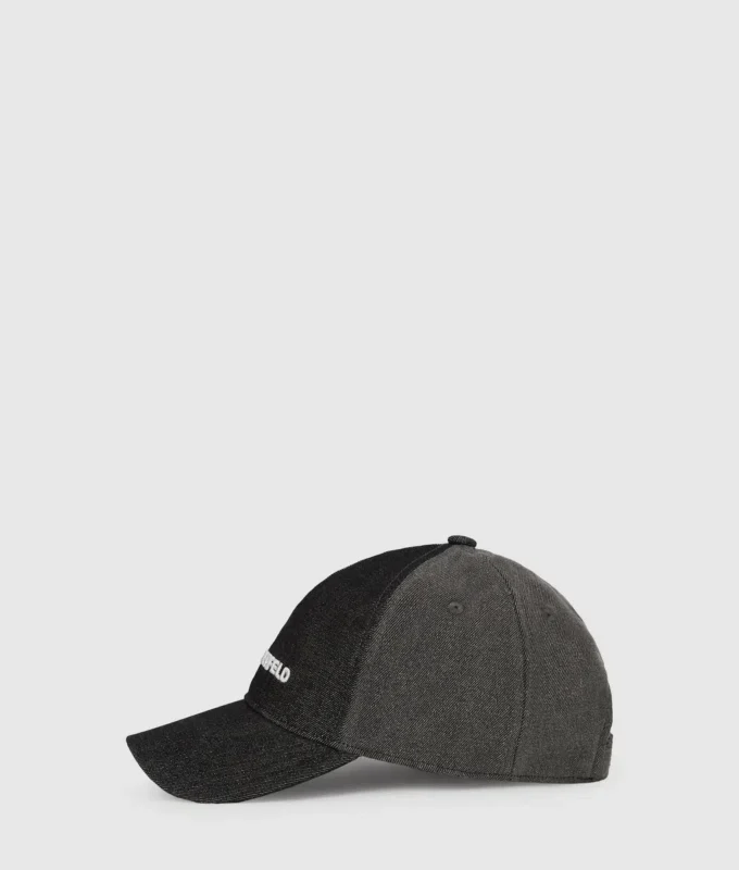 Zweifarbige dunkle Denim-Kappe