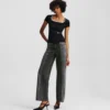 ZWEIFARBIGE, ENTSPANNTE JEANS MIT MITTLERER TAILLE ZWEIFARBIGE, ENTSPANNTE JEANS MIT MITTLERER TAILLE