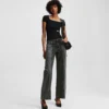 ZWEIFARBIGE, ENTSPANNTE JEANS MIT MITTLERER TAILLE ZWEIFARBIGE, ENTSPANNTE JEANS MIT MITTLERER TAILLE