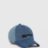 Zweifarbige helle Denim-Kappe