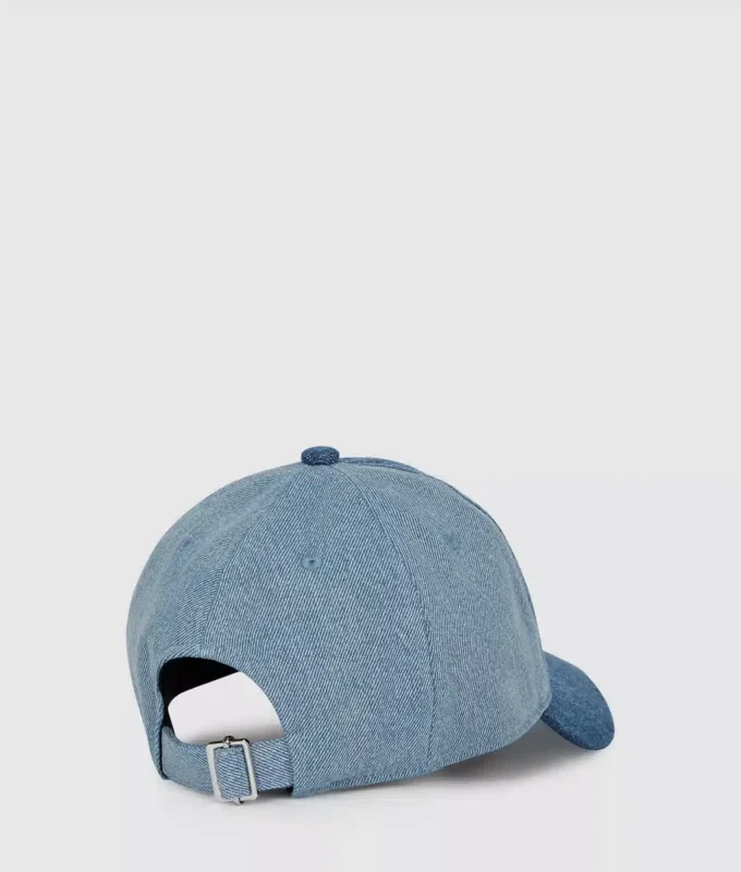 Zweifarbige helle Denim-Kappe
