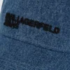 Zweifarbige helle Denim-Kappe