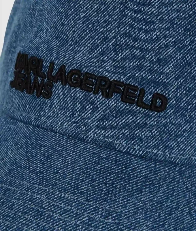 Zweifarbige helle Denim-Kappe