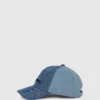Zweifarbige helle Denim-Kappe